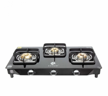 Sohum Three Burner safety  Gas Stove